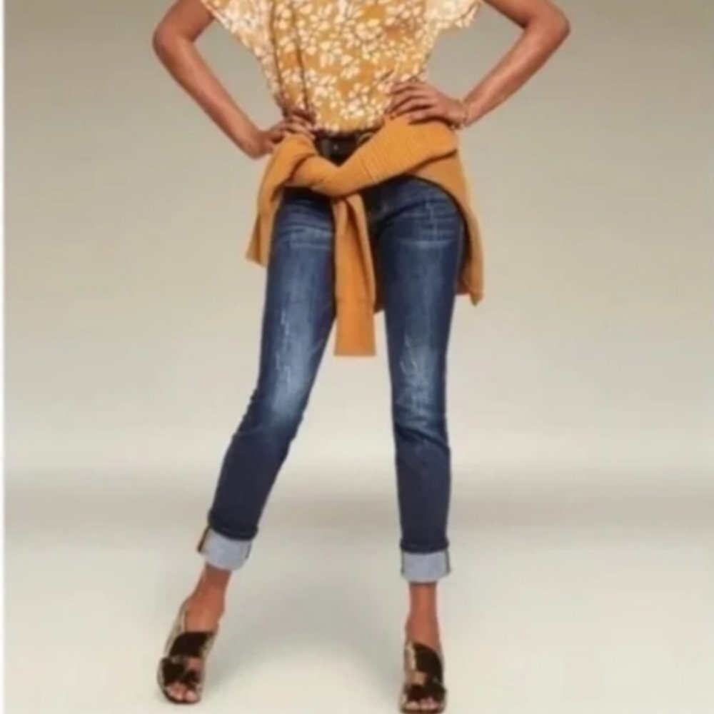 Cabi High Straight Style 3561 Dark Wash Jeans Sz 2